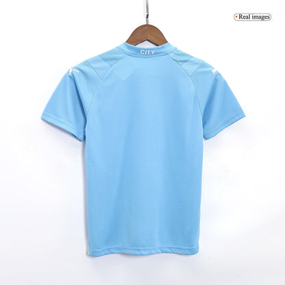 Kid's Manchester City Home  Soccer Jersey Kit(Jersey+Shorts) 2023/24 Top Soccer Jerseys Store