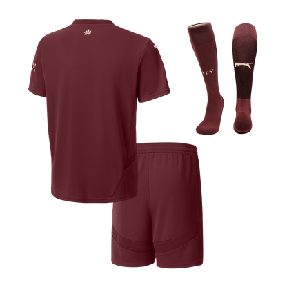 Kid's Manchester City Third Away  Soccer Jersey Kit(Jersey+Shorts+Socks) 2024/25 Top Soccer Jerseys Store