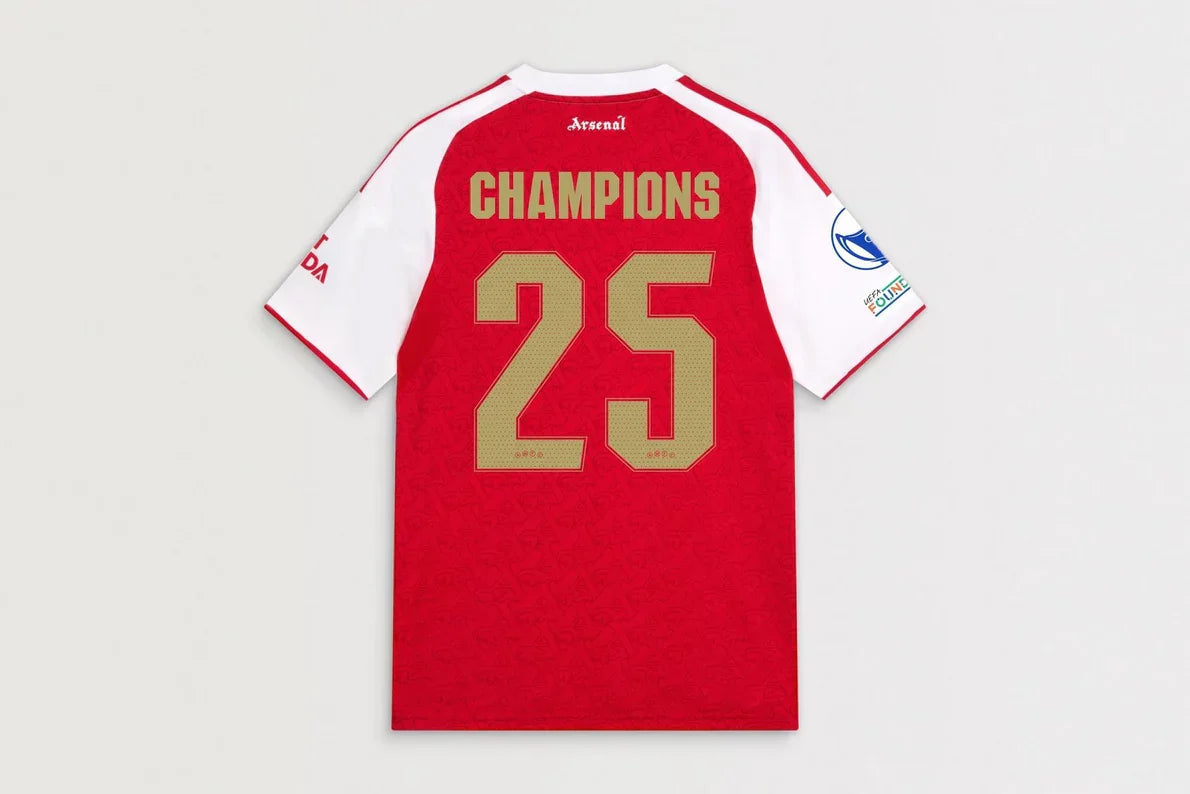 Arsenal Home Soccer Jersey 2025/26 - UWCL Champions Go Game Wear